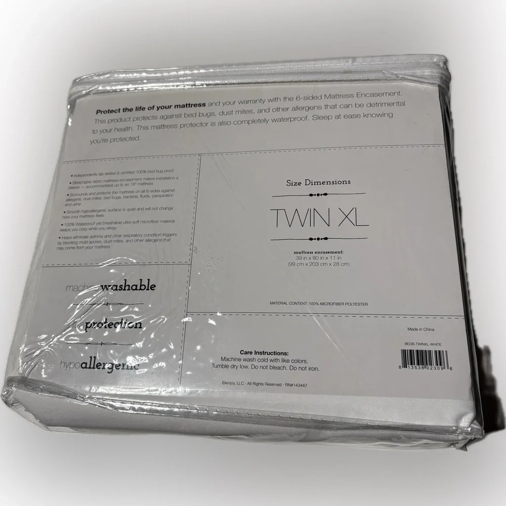 Bed Bug & Liquid Proof Mattress Encasement - Twin XL - White